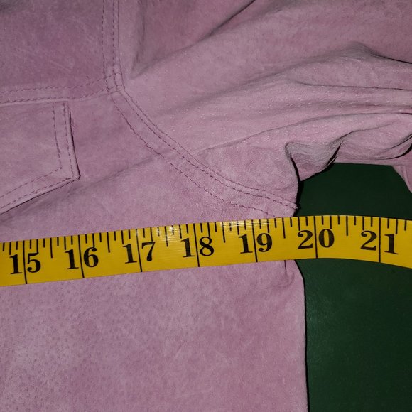 Pastel Pink Suede Jacket - Picture 6 of 9